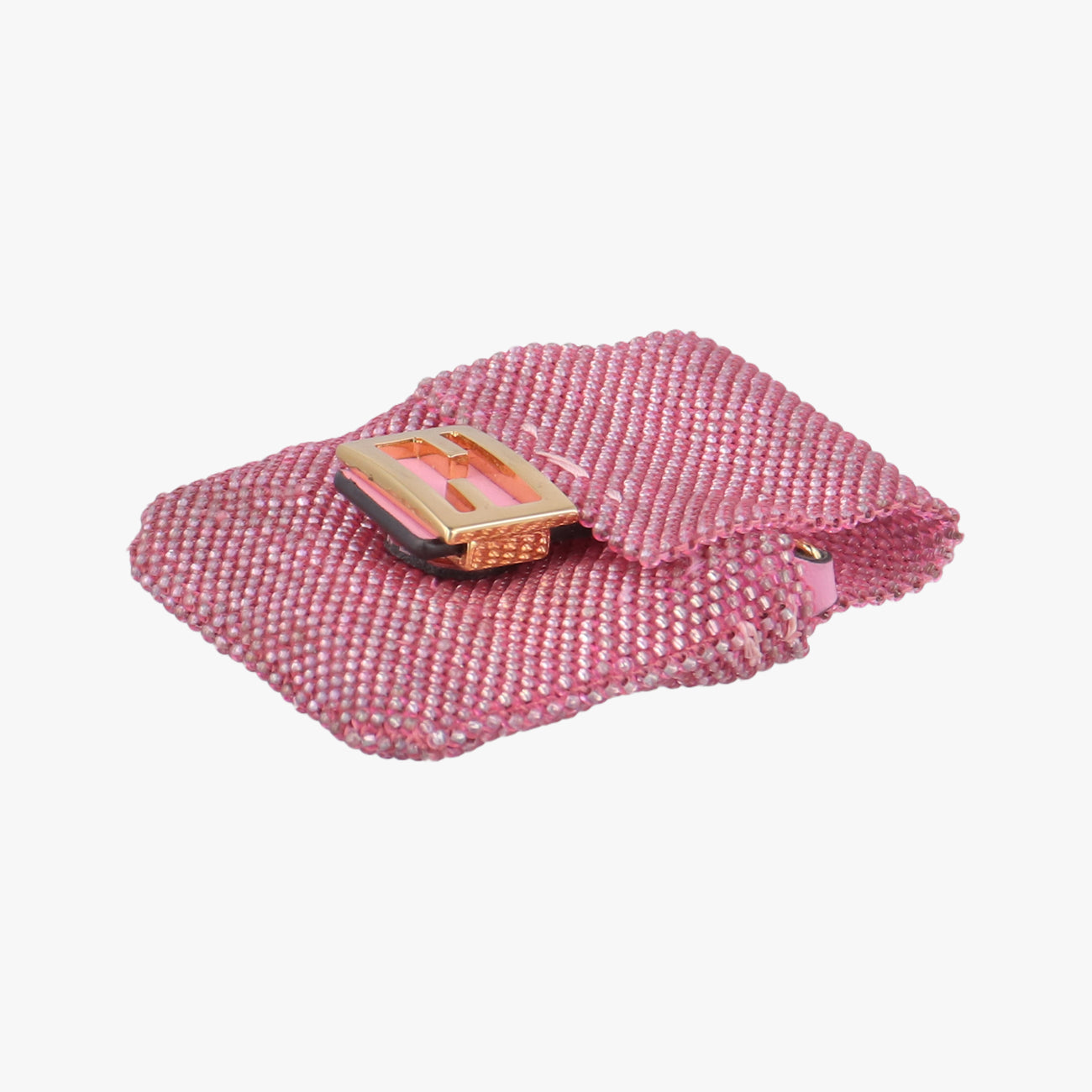 Secondhand Fendi AirPods case Mini Pico Baguette Pink Beaded  shoulderbag | stylenewstar