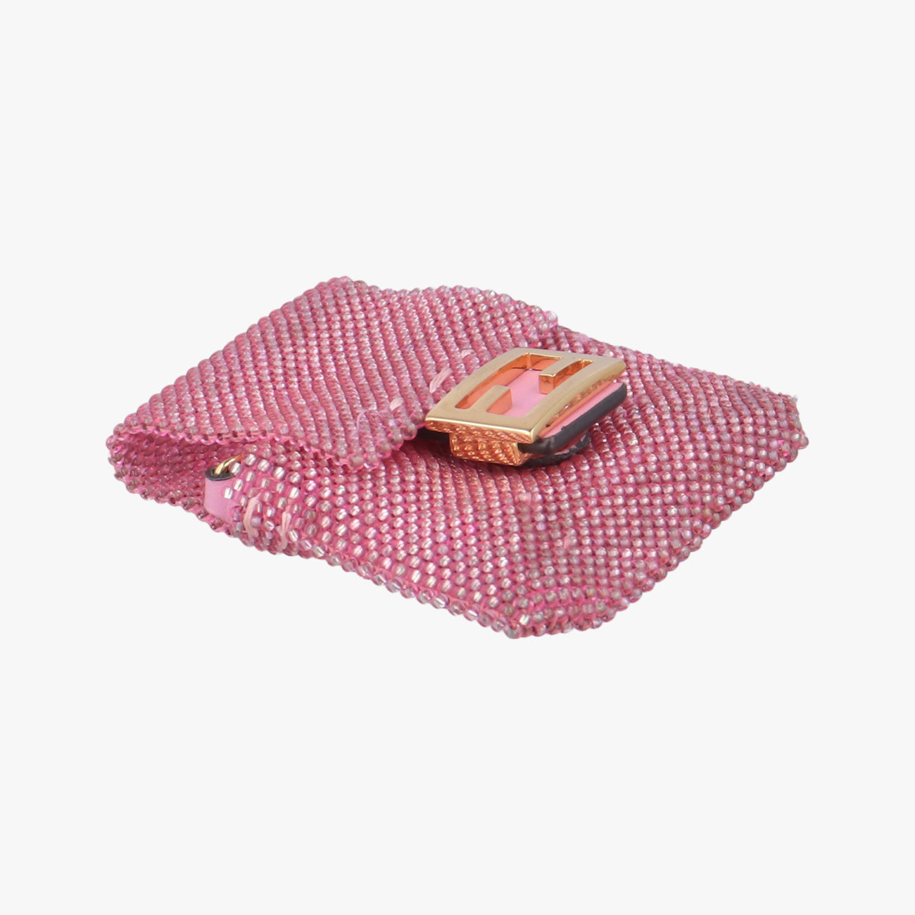 Secondhand Fendi AirPods case Mini Pico Baguette Pink Beaded  shoulderbag | stylenewstar