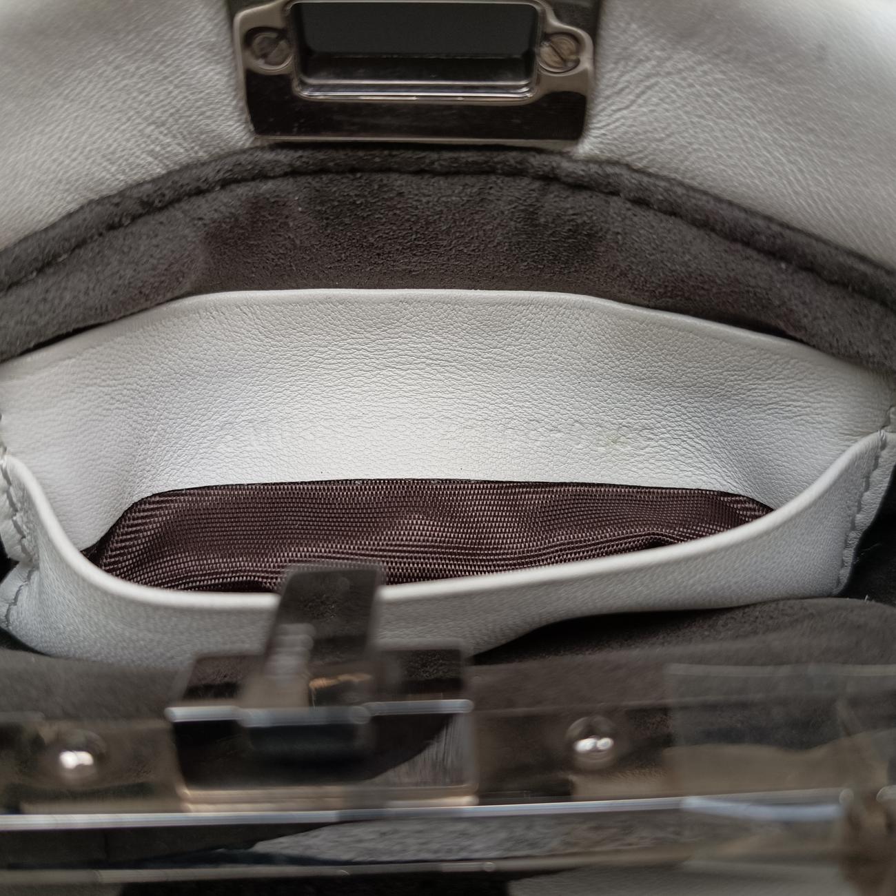 Secondhand Fendi Micro Peekaboo White×multicolor Leather 8M0355 shoulderbag | stylenewstar