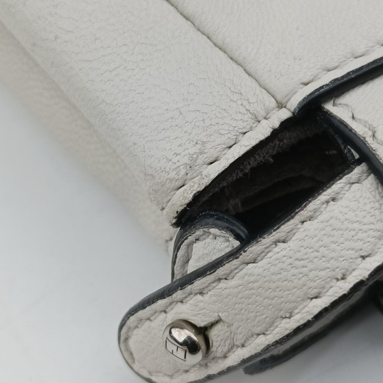Secondhand Fendi Micro Peekaboo White×multicolor Leather 8M0355 shoulderbag | stylenewstar