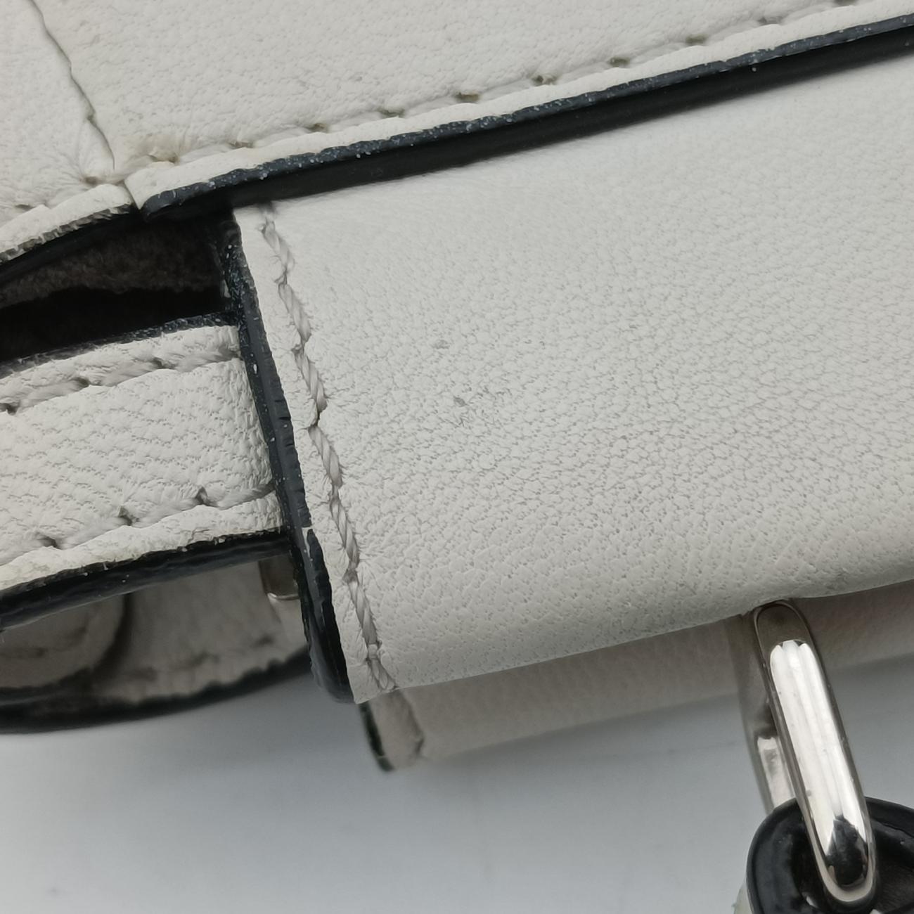 Secondhand Fendi Micro Peekaboo White×multicolor Leather 8M0355 shoulderbag | stylenewstar