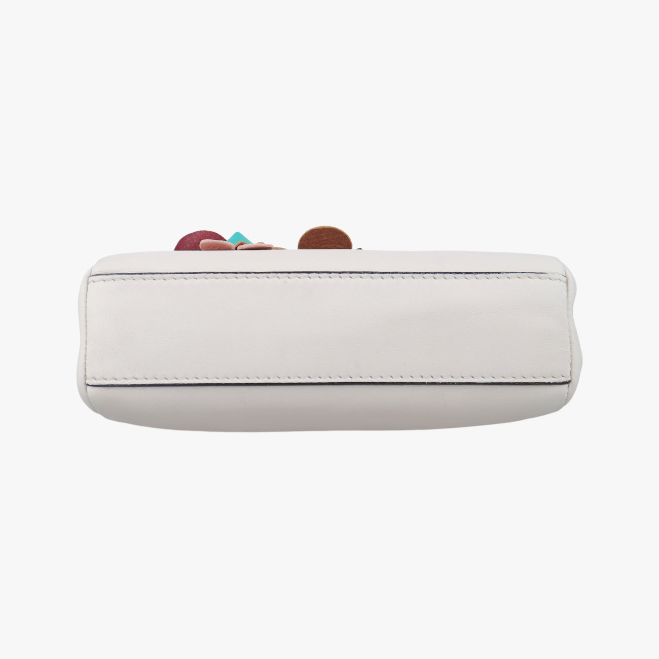 Secondhand Fendi Micro Peekaboo White×multicolor Leather 8M0355 shoulderbag | stylenewstar