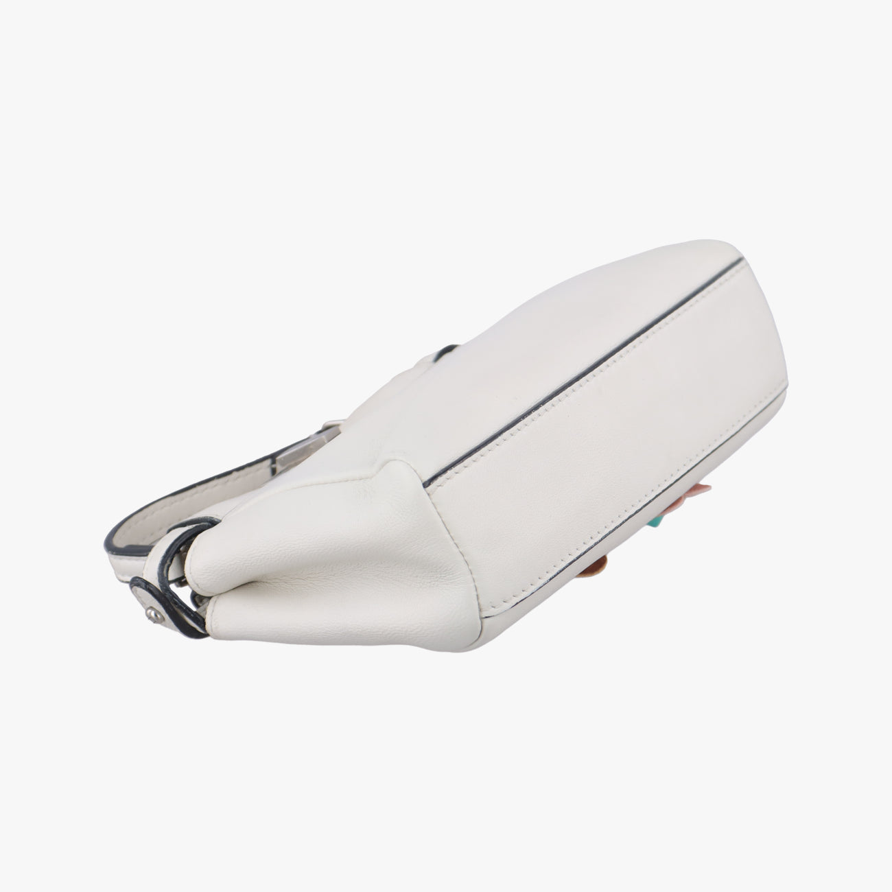 Secondhand Fendi Micro Peekaboo White×multicolor Leather 8M0355 shoulderbag | stylenewstar