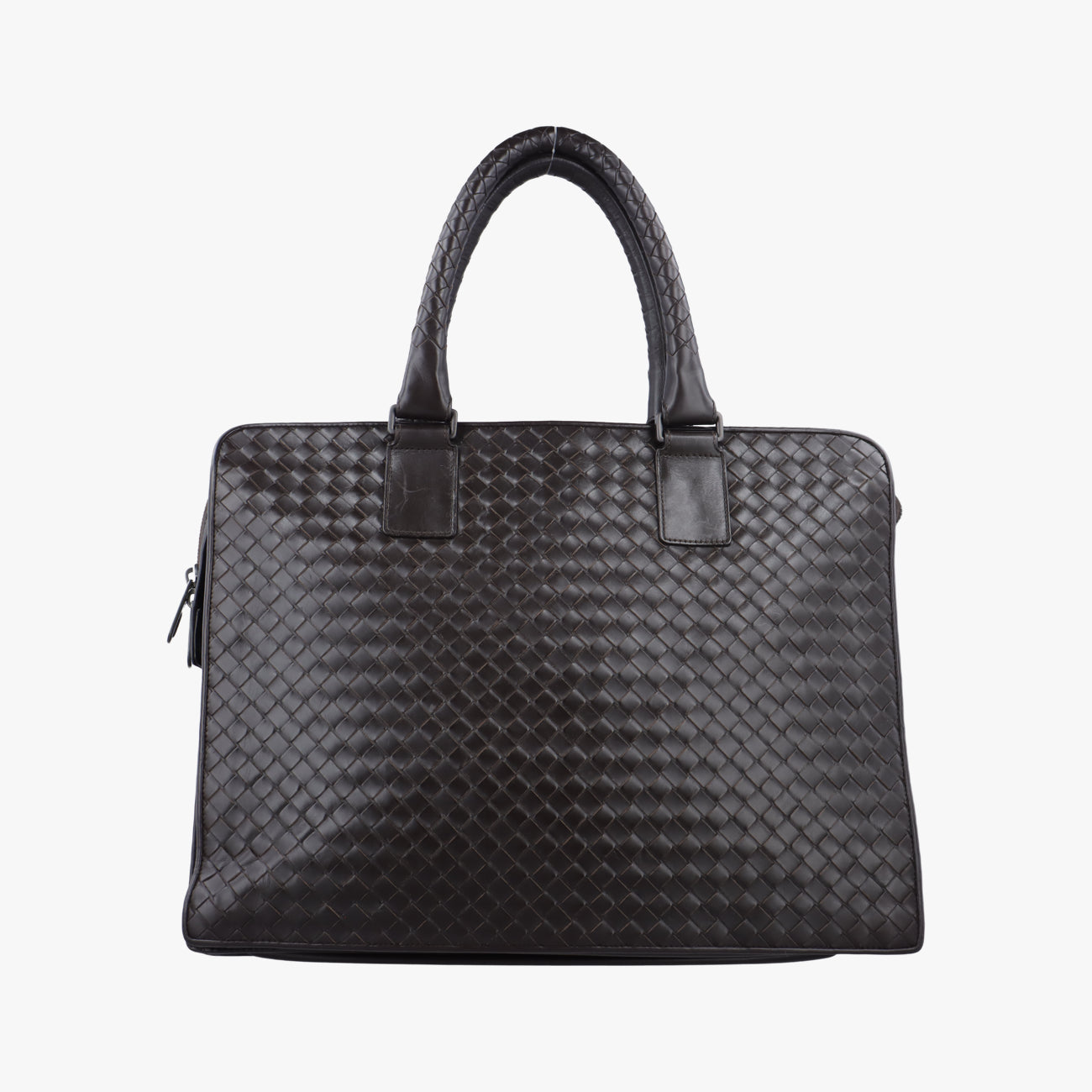 Pre-owned Bottega Veneta Intrecciato Brown lambskin  handbag | stylenewstar