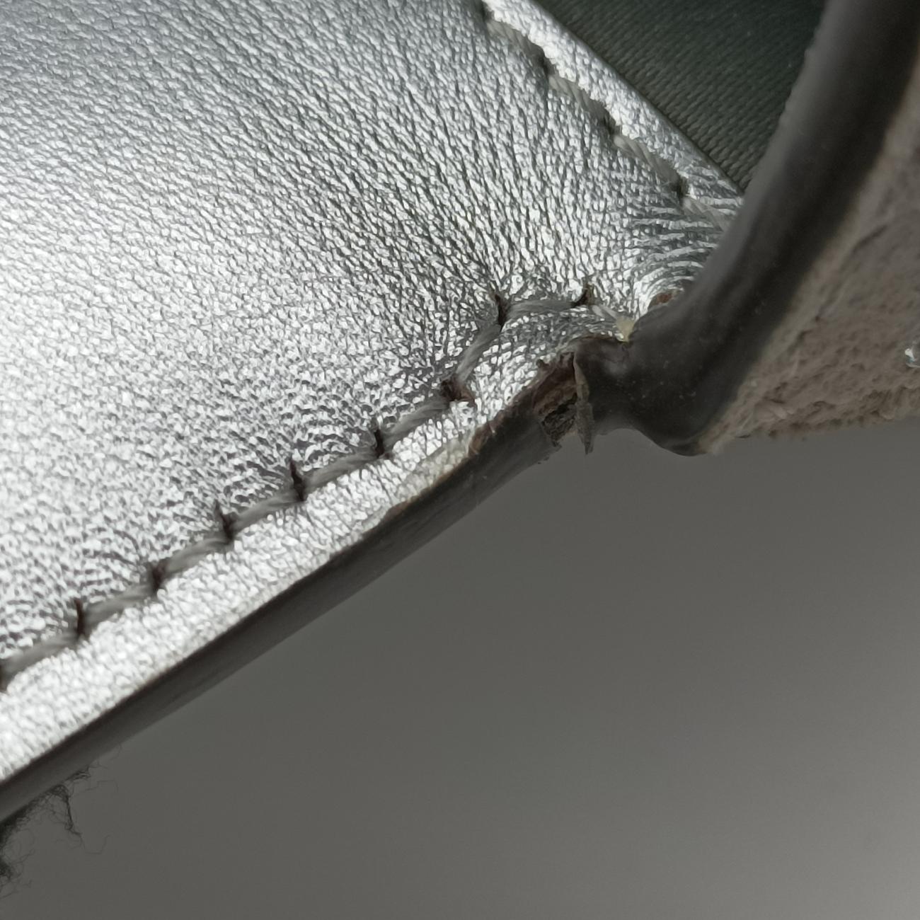 Pre-owned Fendi BAGUETTE Grey leather 8BS017 shoulderbag | stylenewstar