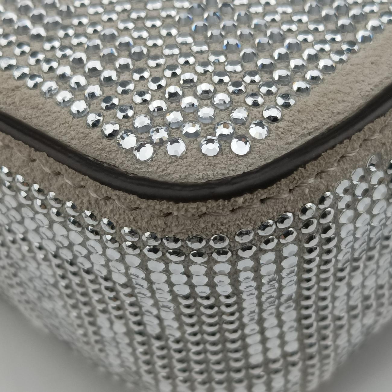 Pre-owned Fendi BAGUETTE Grey leather 8BS017 shoulderbag | stylenewstar