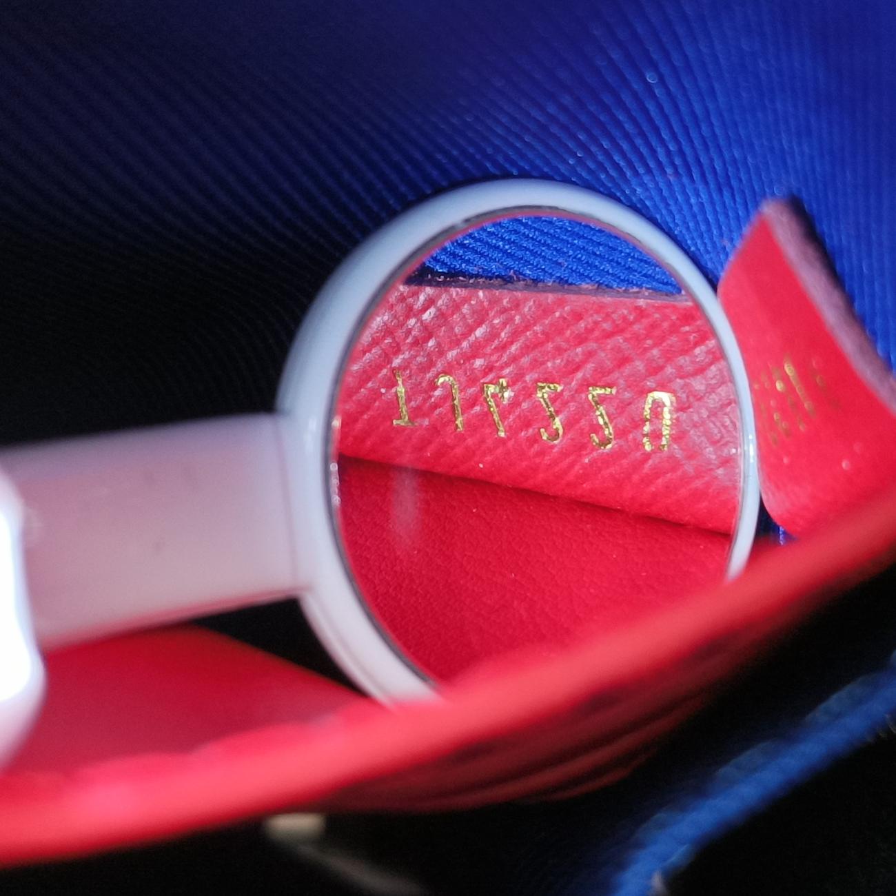 Pre-owned Louis Vuitton LV x NBA SOFT TRANK  PHONE BOX Antarctica x Red x White Monogram Canvas×calf leather M80101 shoulderbag | stylenewstar