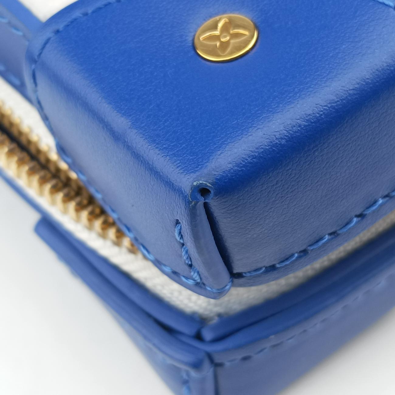 Pre-owned Louis Vuitton LV x NBA SOFT TRANK  PHONE BOX Antarctica x Red x White Monogram Canvas×calf leather M80101 shoulderbag | stylenewstar