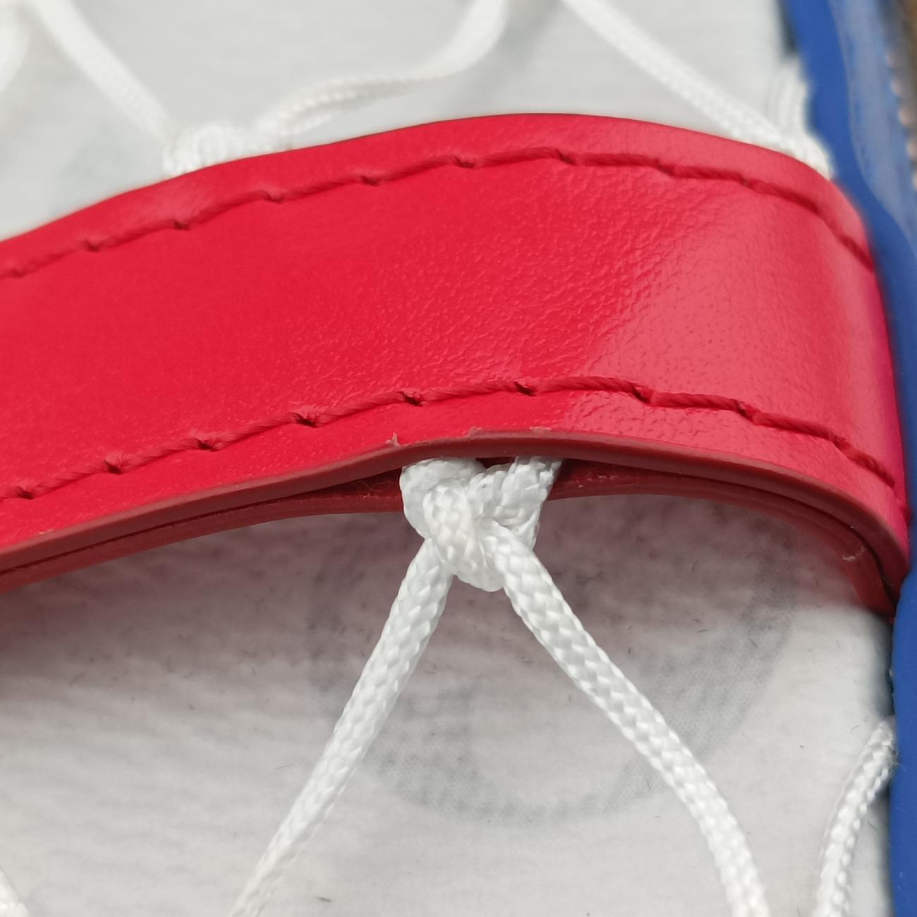 Pre-owned Louis Vuitton LV x NBA SOFT TRANK  PHONE BOX Antarctica x Red x White Monogram Canvas×calf leather M80101 shoulderbag | stylenewstar