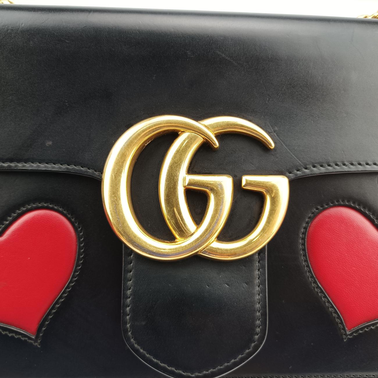 Vintage Gucci GG Marmont Black Leather 431777 shoulderbag | stylenewstar