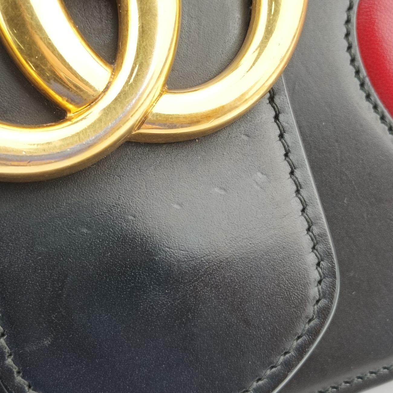 Vintage Gucci GG Marmont Black Leather 431777 shoulderbag | stylenewstar