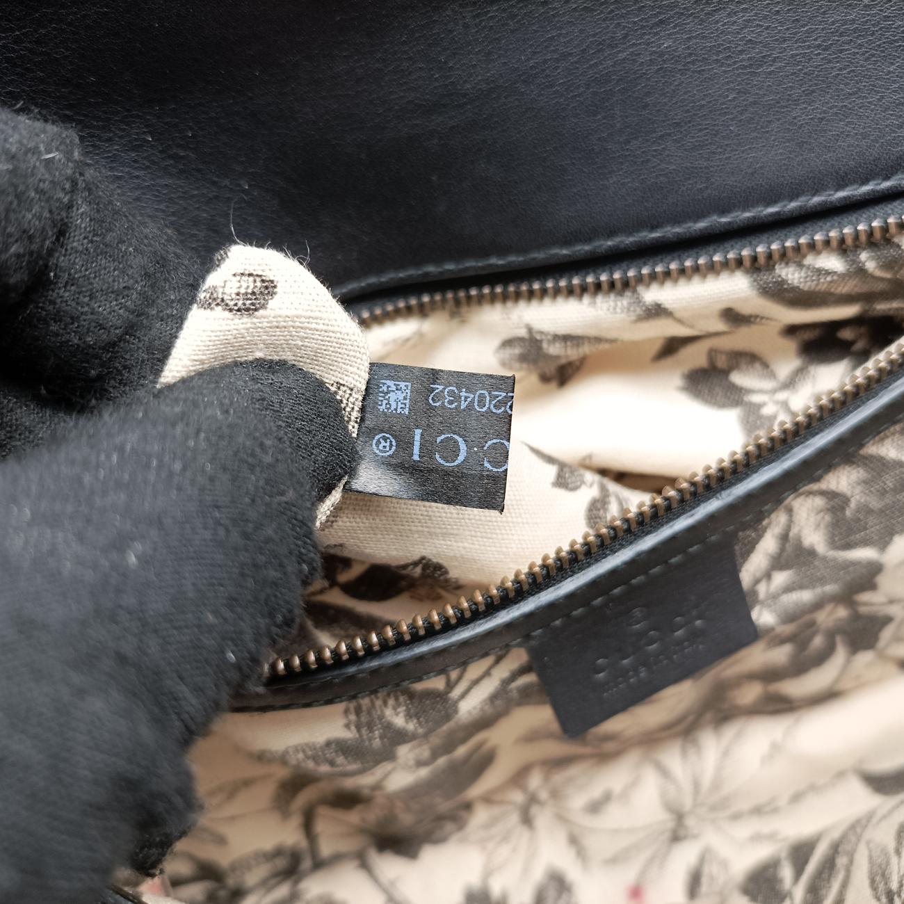 Vintage Gucci Animalier Black Leather 412007 shoulderbag | stylenewstar