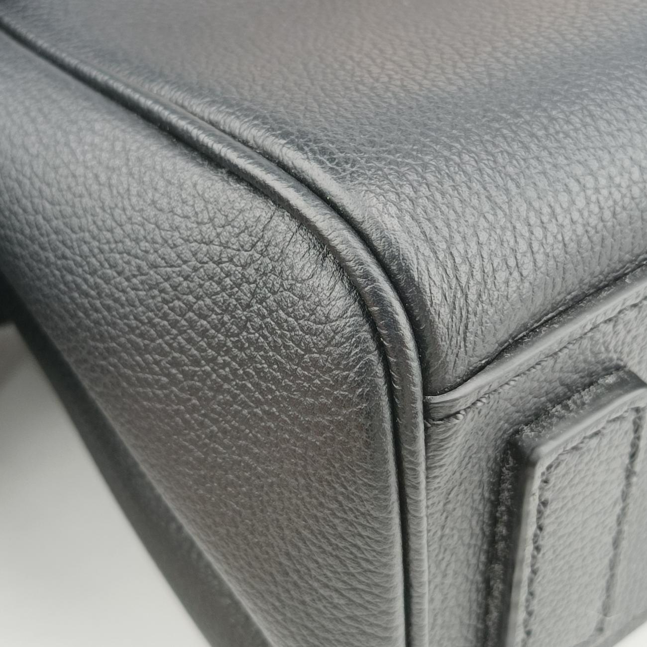 Pre-owned VERSACE medusa black leather  shoulderbag | stylenewstar