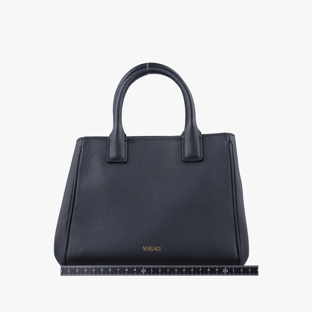 Pre-owned VERSACE medusa black leather  shoulderbag | stylenewstar