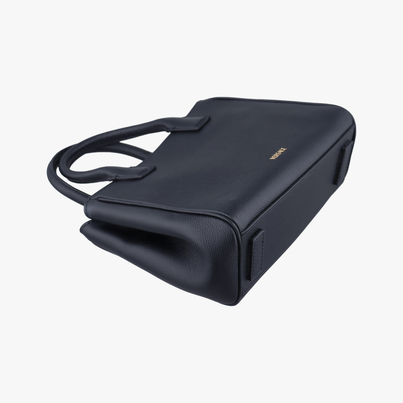 Pre-owned VERSACE medusa black leather  shoulderbag | stylenewstar