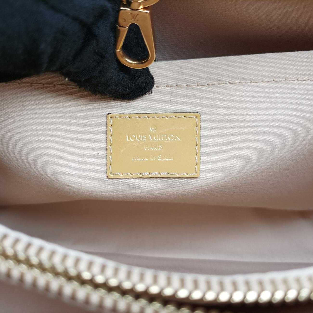 Pre-owned Louis Vuitton Montaigne MM Yellow Vernis M50169 shoulderbag | stylenewstar