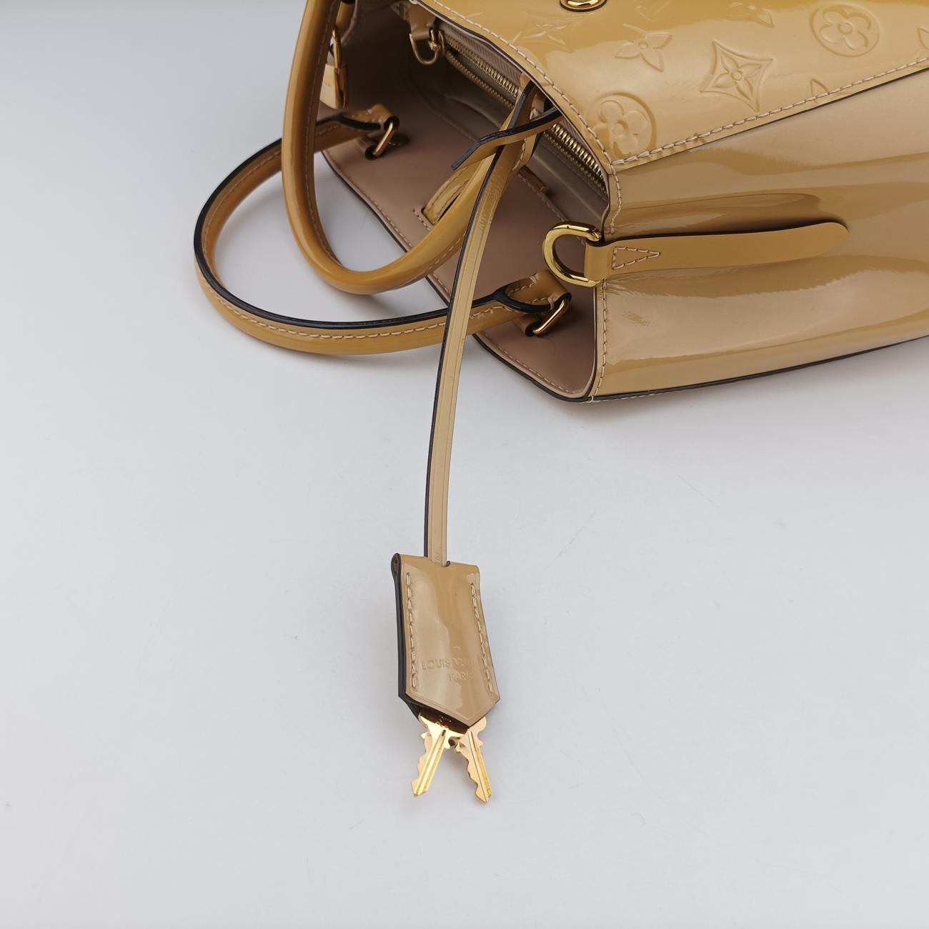 Pre-owned Louis Vuitton Montaigne MM Yellow Vernis M50169 shoulderbag | stylenewstar