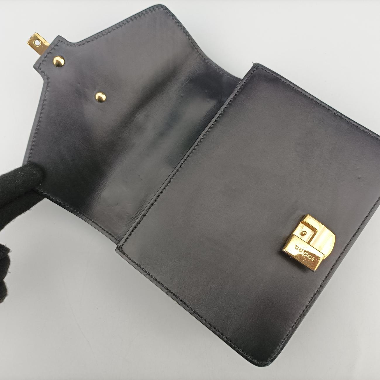 Vintage Gucci Sylvie Black×red×Green Leather 431666 shoulderbag | stylenewstar