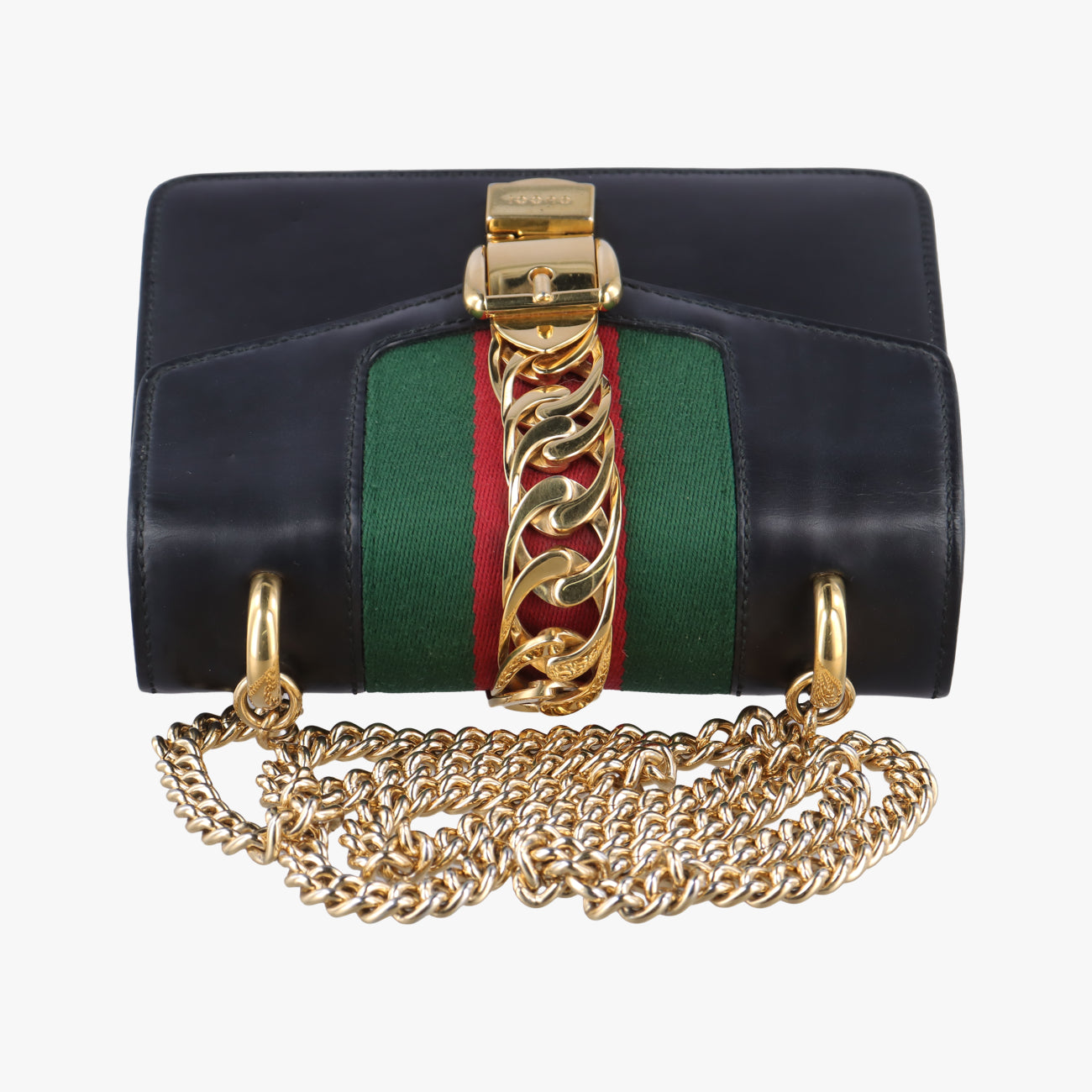 Vintage Gucci Sylvie Black×red×Green Leather 431666 shoulderbag | stylenewstar