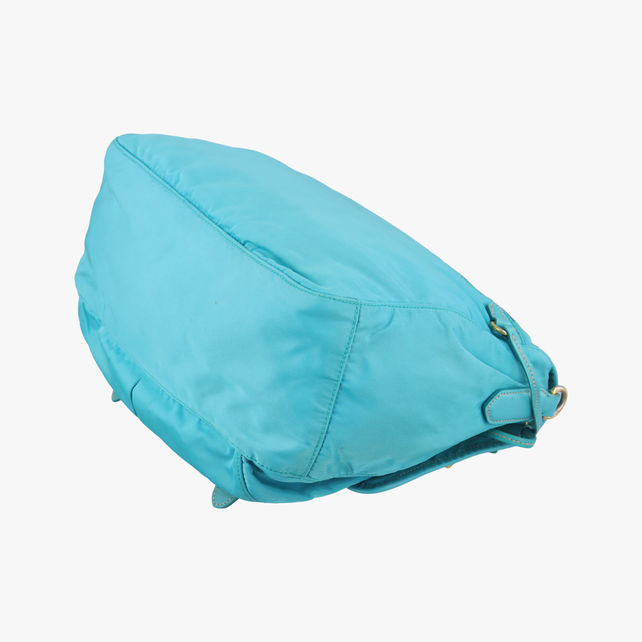 Pre-owned Prada buckle messenger Blue Nylon  shoulderbag | stylenewstar