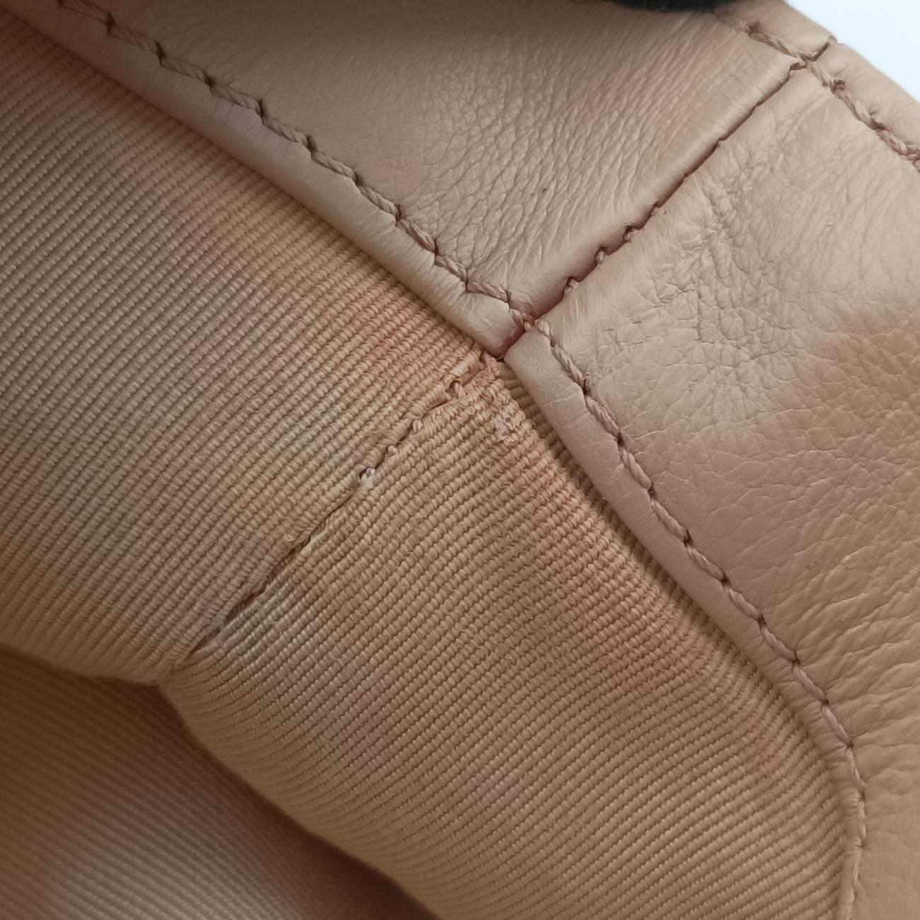 Pre-owned Chanel CC Logo Matelasse Urban Day Flap Beige Leather A67488 shoulderbag | stylenewstar