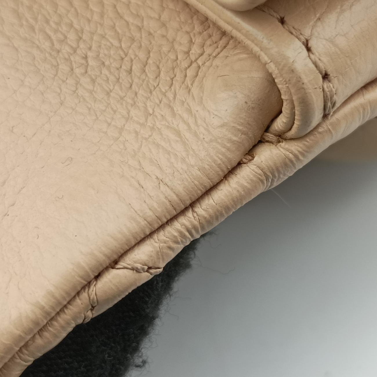 Pre-owned Chanel CC Logo Matelasse Urban Day Flap Beige Leather A67488 shoulderbag | stylenewstar