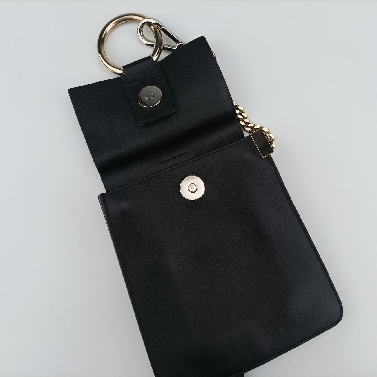 Pre-owned Chloe FAYE Black Leather × suede  shoulderbag | stylenewstar