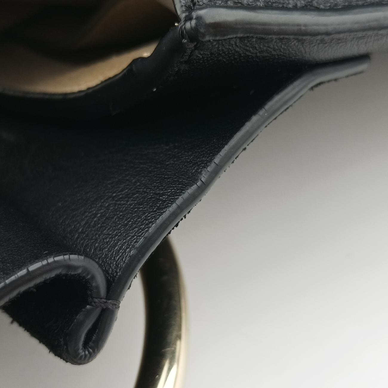 Pre-owned Chloe FAYE Black Leather × suede  shoulderbag | stylenewstar