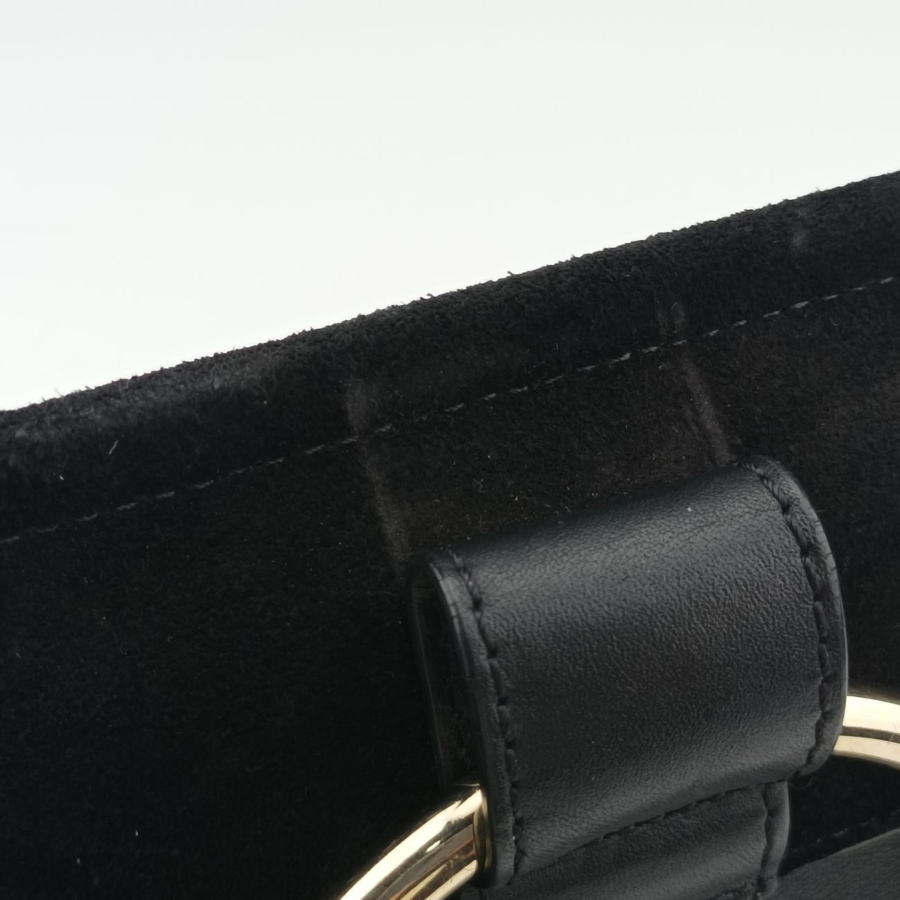 Pre-owned Chloe FAYE Black Leather × suede  shoulderbag | stylenewstar