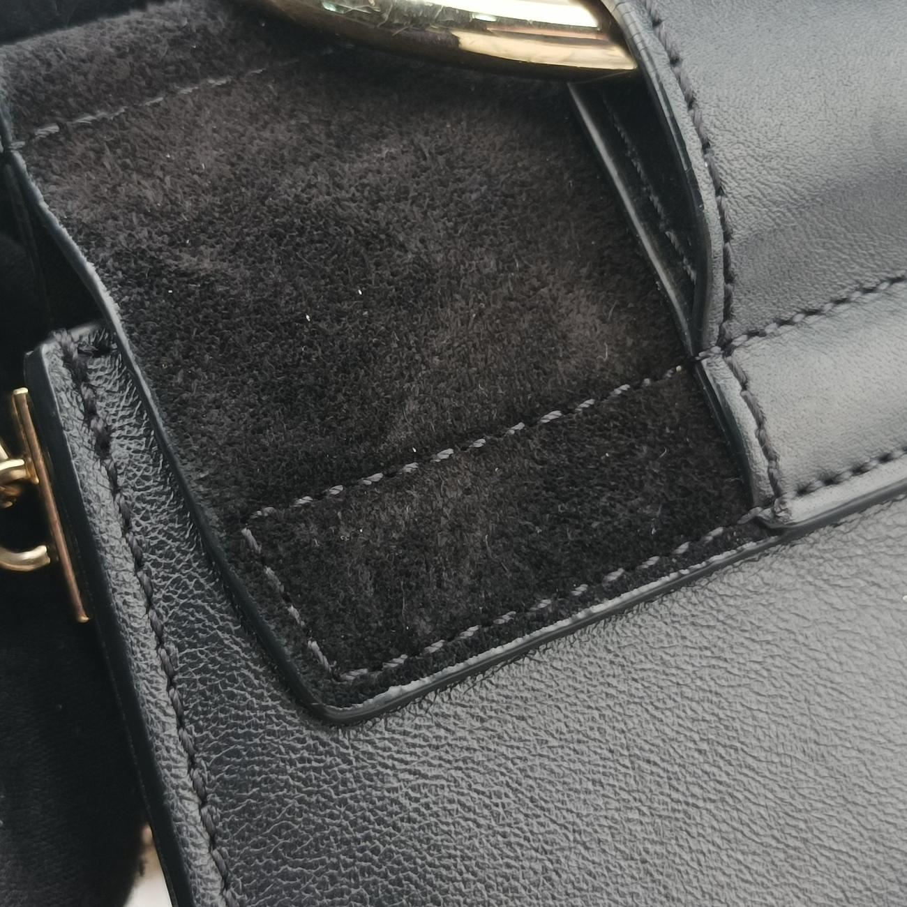 Pre-owned Chloe FAYE Black Leather × suede  shoulderbag | stylenewstar