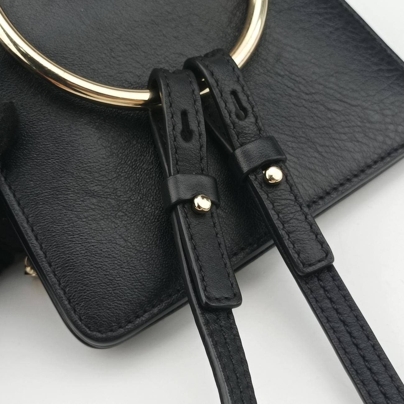 Pre-owned Chloe FAYE Black Leather × suede  shoulderbag | stylenewstar
