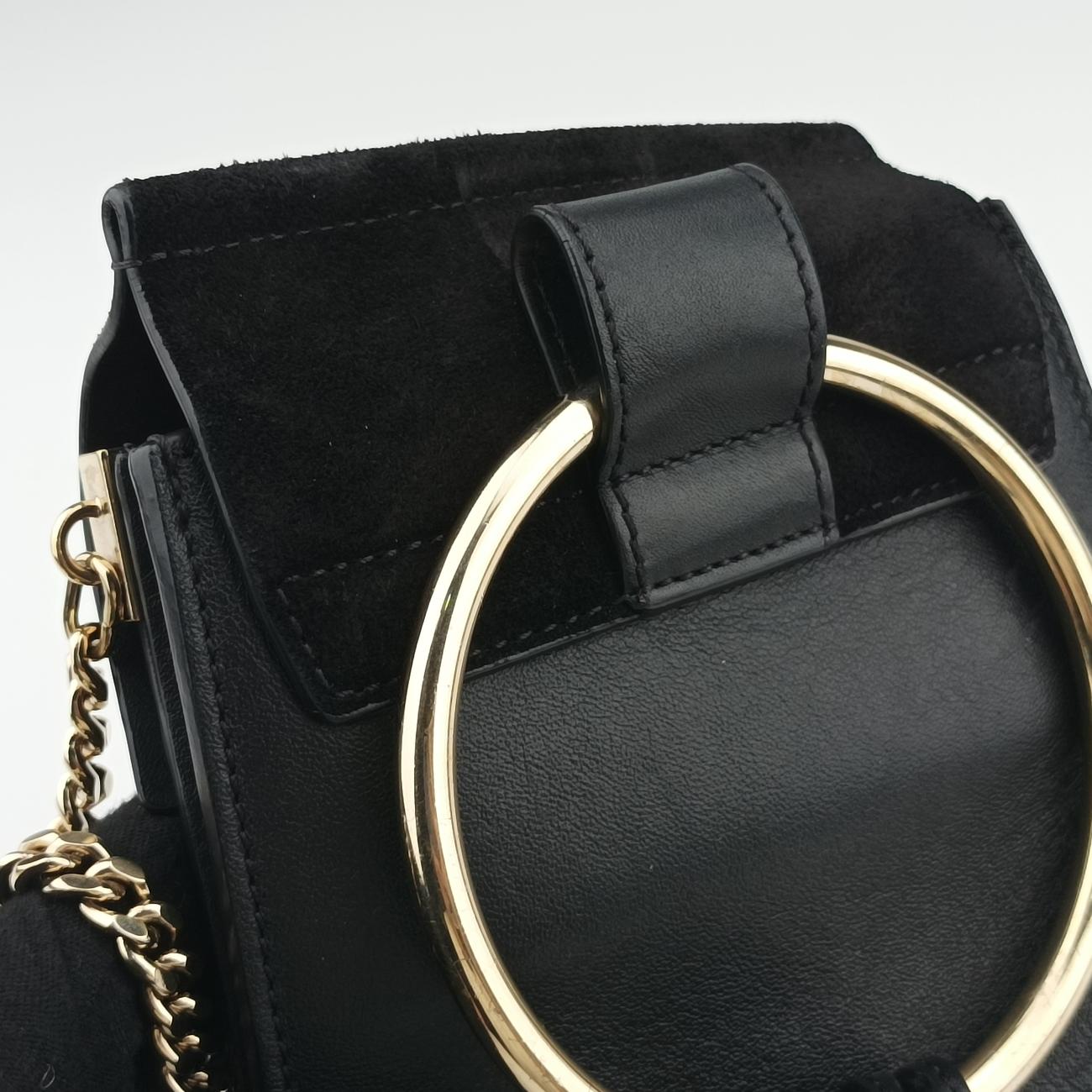 Pre-owned Chloe FAYE Black Leather × suede  shoulderbag | stylenewstar