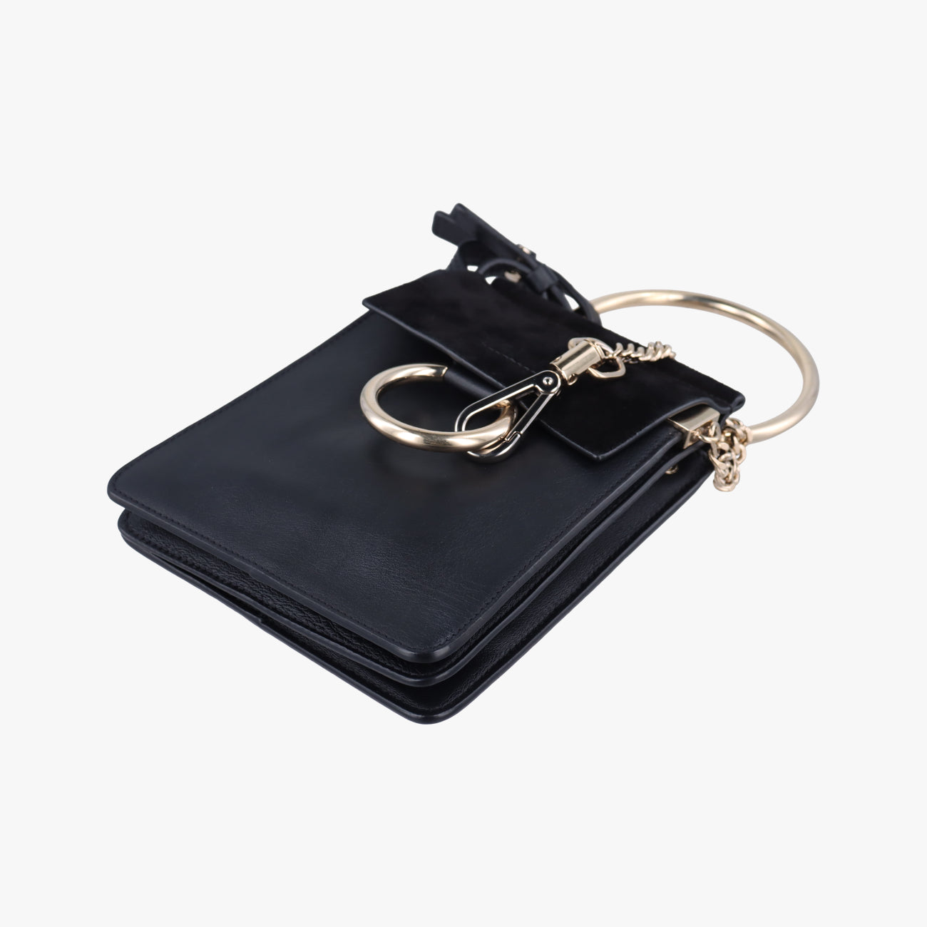 Pre-owned Chloe FAYE Black Leather × suede  shoulderbag | stylenewstar