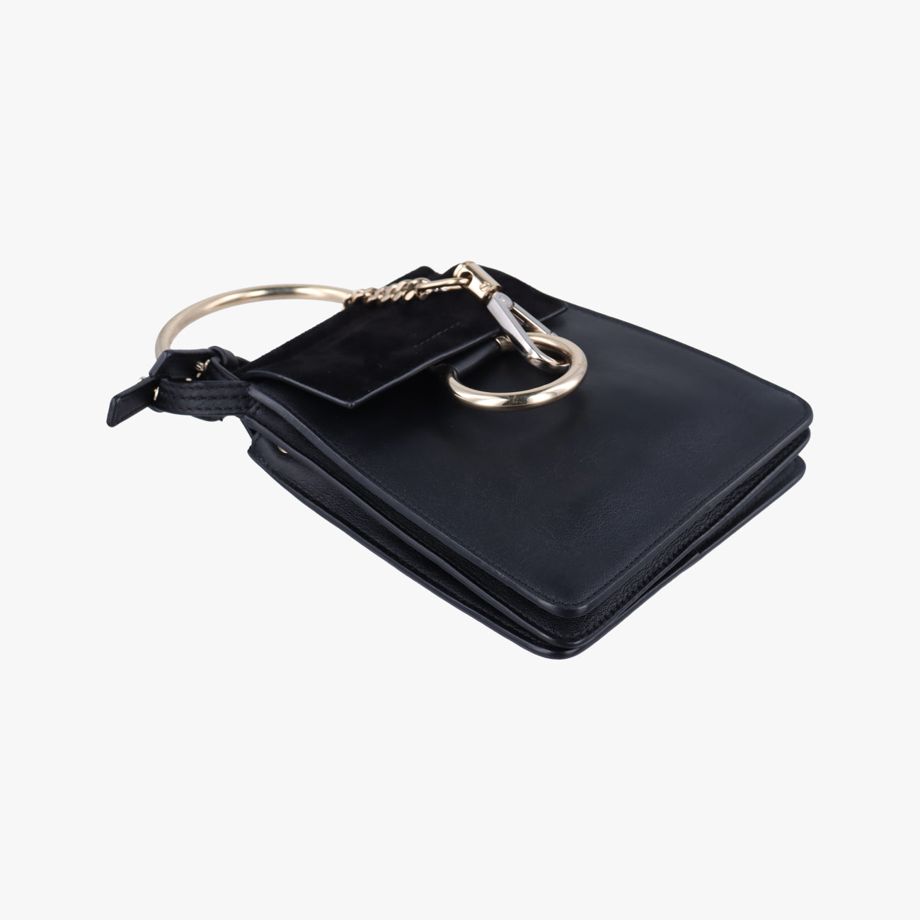 Pre-owned Chloe FAYE Black Leather × suede  shoulderbag | stylenewstar