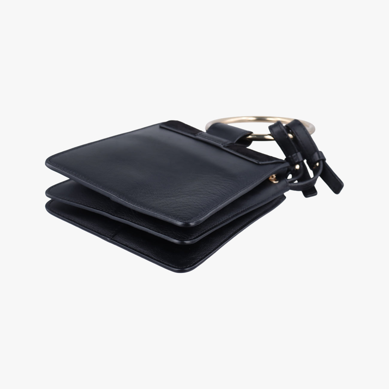 Pre-owned Chloe FAYE Black Leather × suede  shoulderbag | stylenewstar