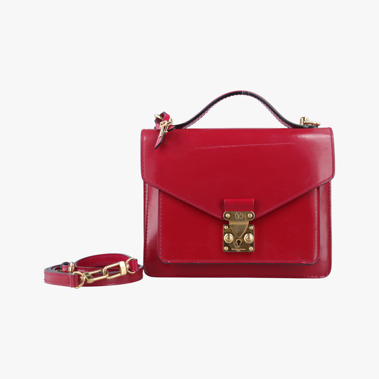 Pre-owned Louis Vuitton Monceau BB ROSE INDIEN Vernis M91579 shoulderbag | stylenewstar