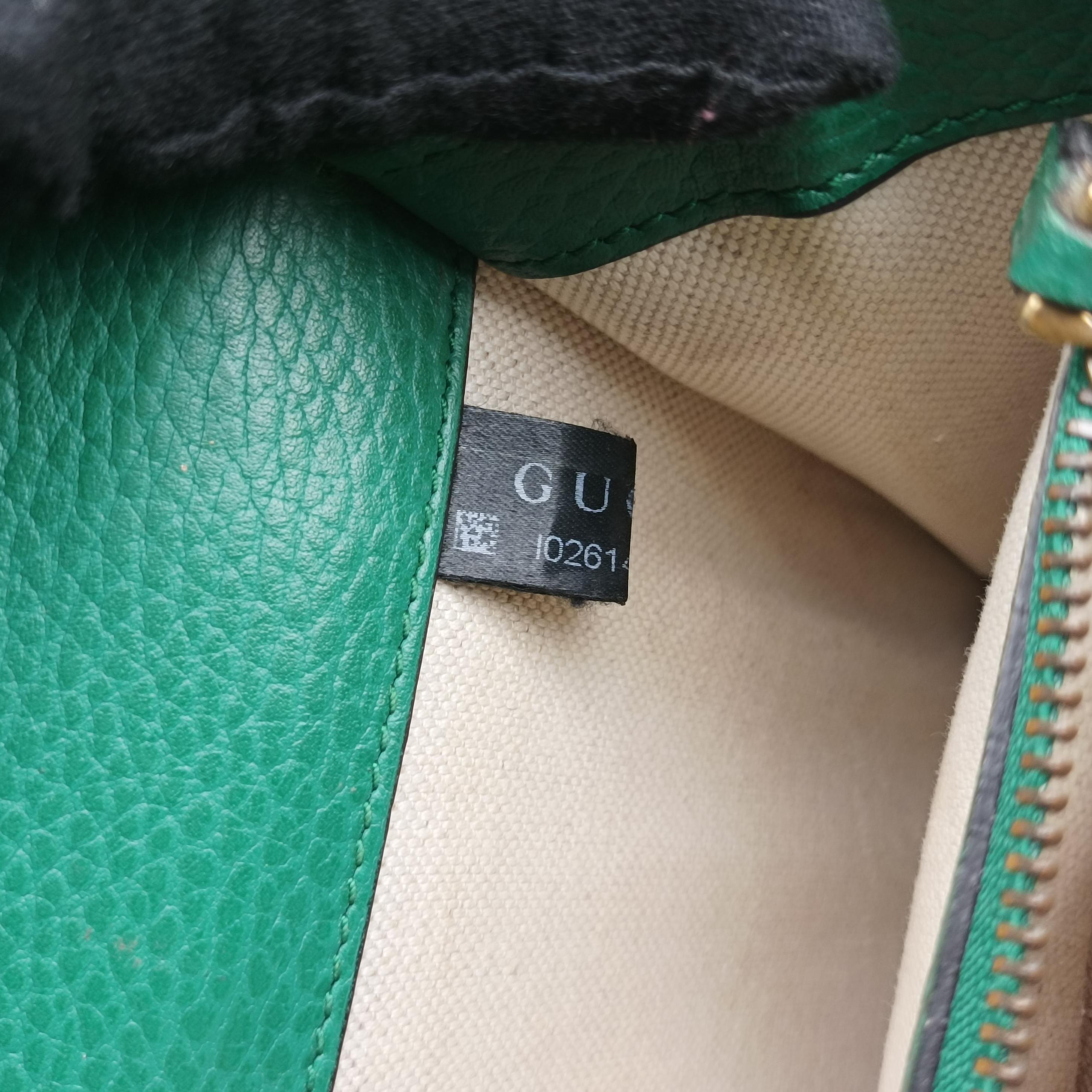 Pre-owned Gucci Dionysus Green Leather 400249 shoulderbag | stylenewstar
