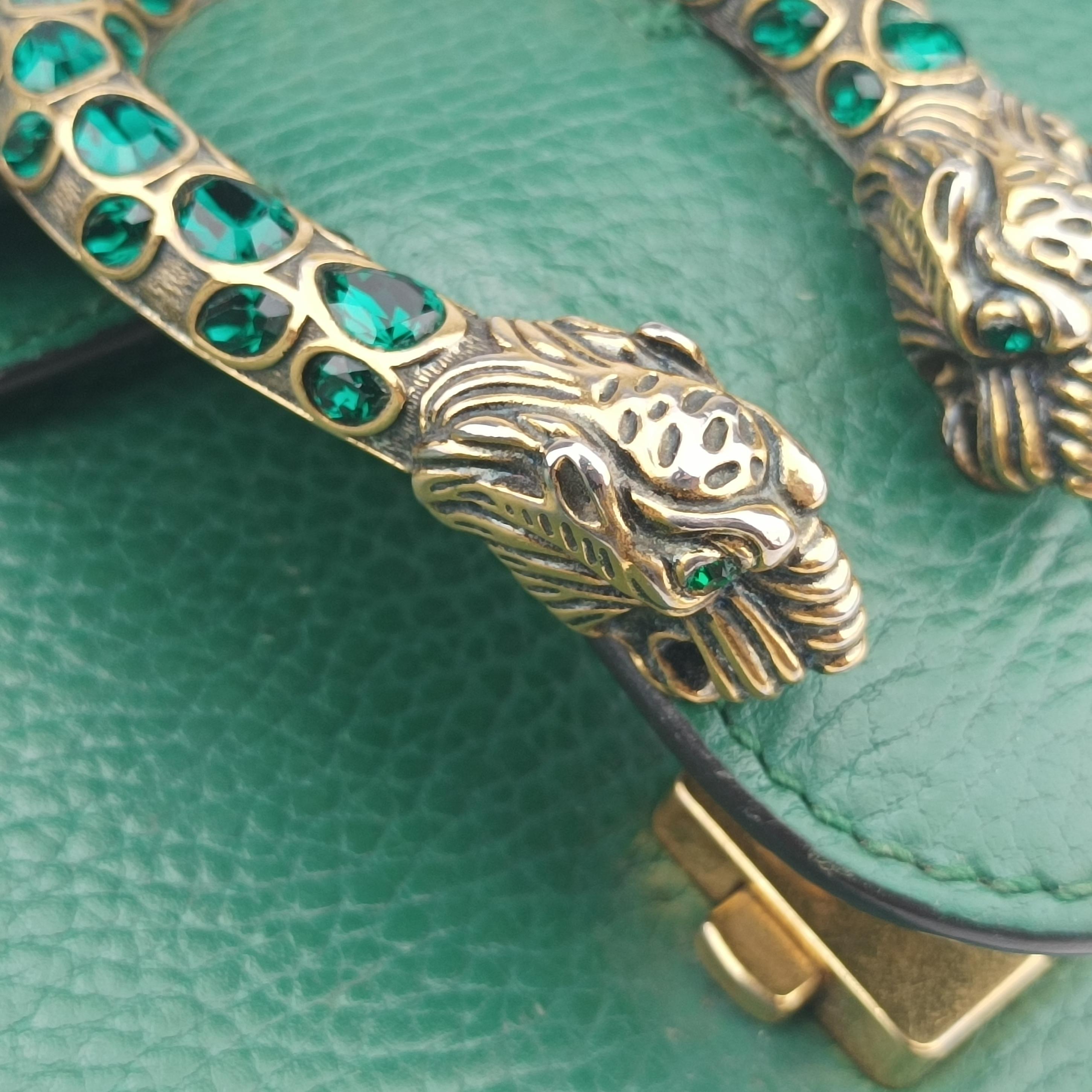 Pre-owned Gucci Dionysus Green Leather 400249 shoulderbag | stylenewstar