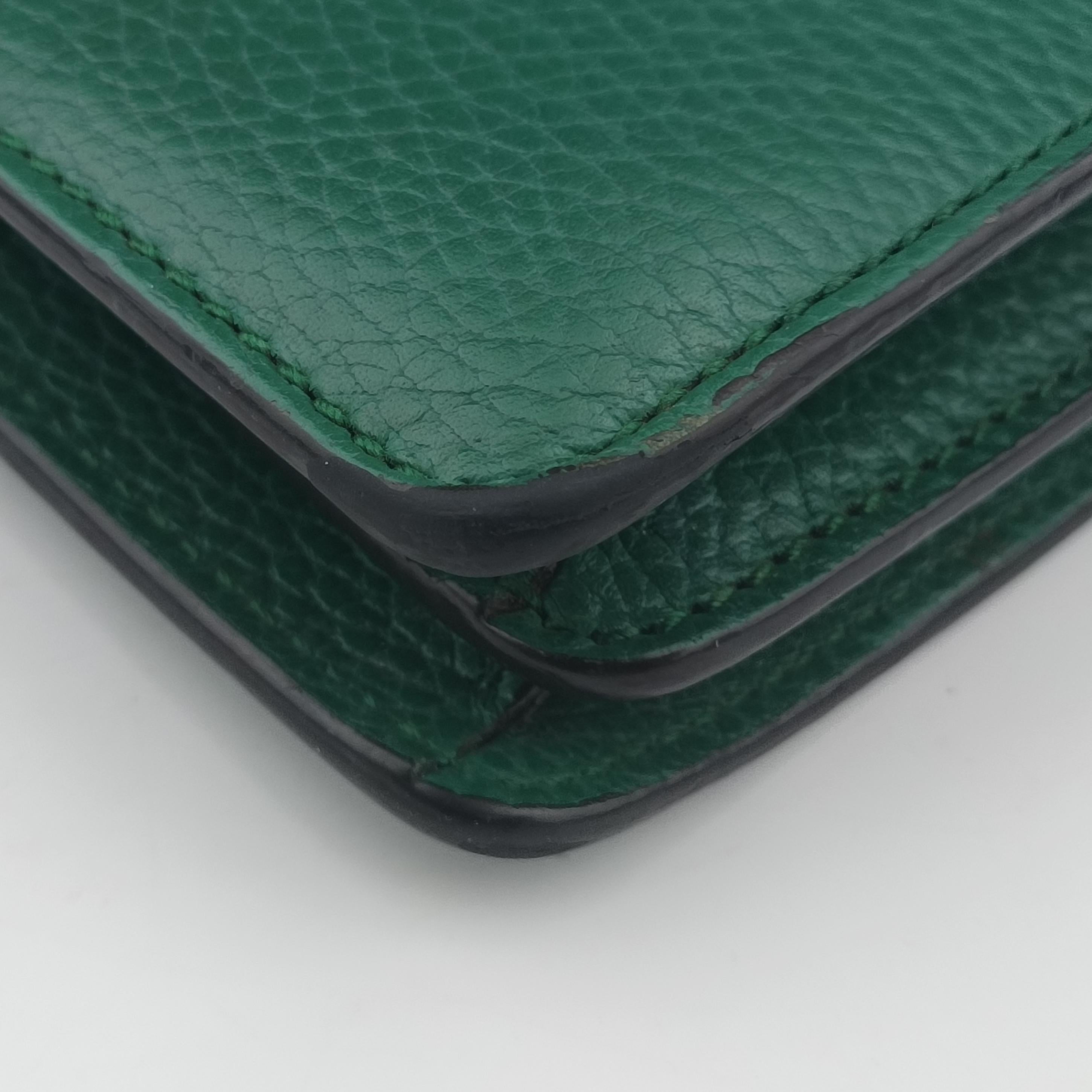 Pre-owned Gucci Dionysus Green Leather 400249 shoulderbag | stylenewstar