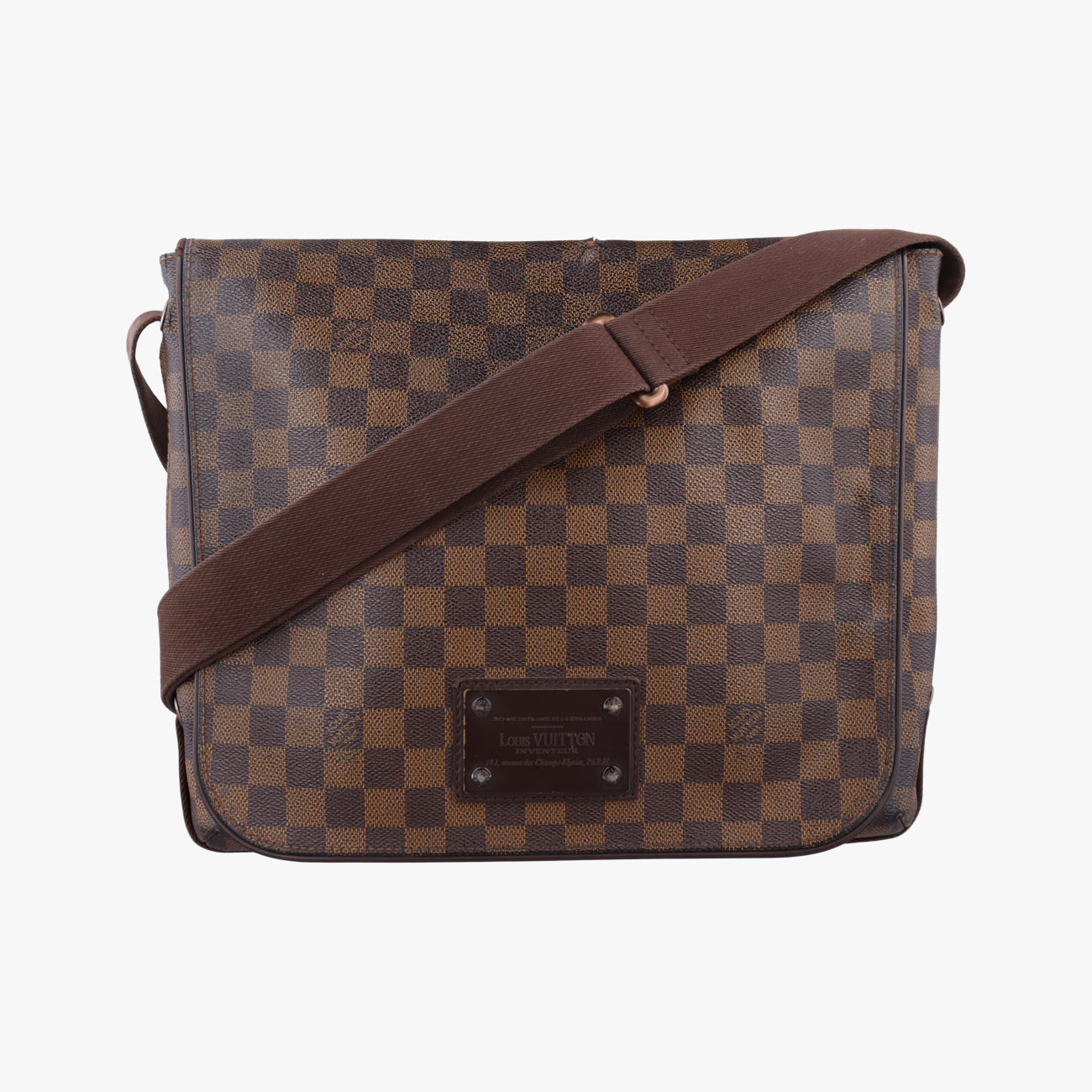 Pre-owned Louis Vuitton BROOKLYN MM EBENE Damier Canvas N51211 shoulderbag | stylenewstar