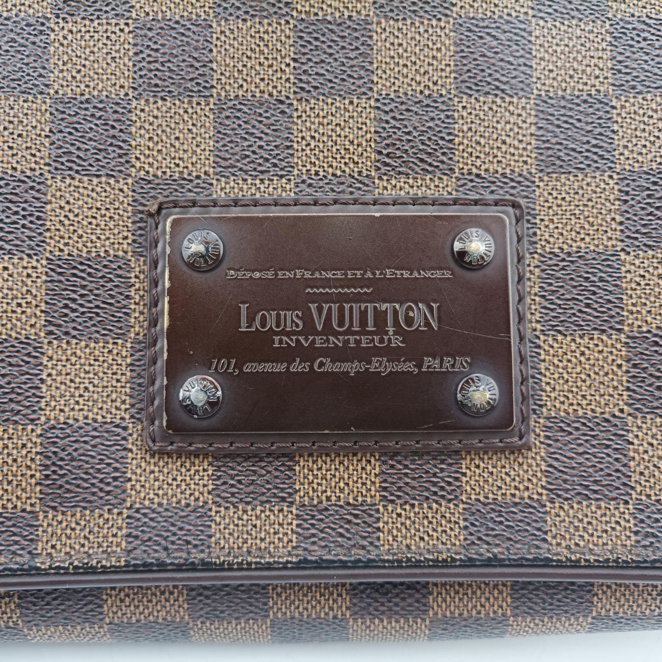 Pre-owned Louis Vuitton BROOKLYN MM EBENE Damier Canvas N51211 shoulderbag | stylenewstar