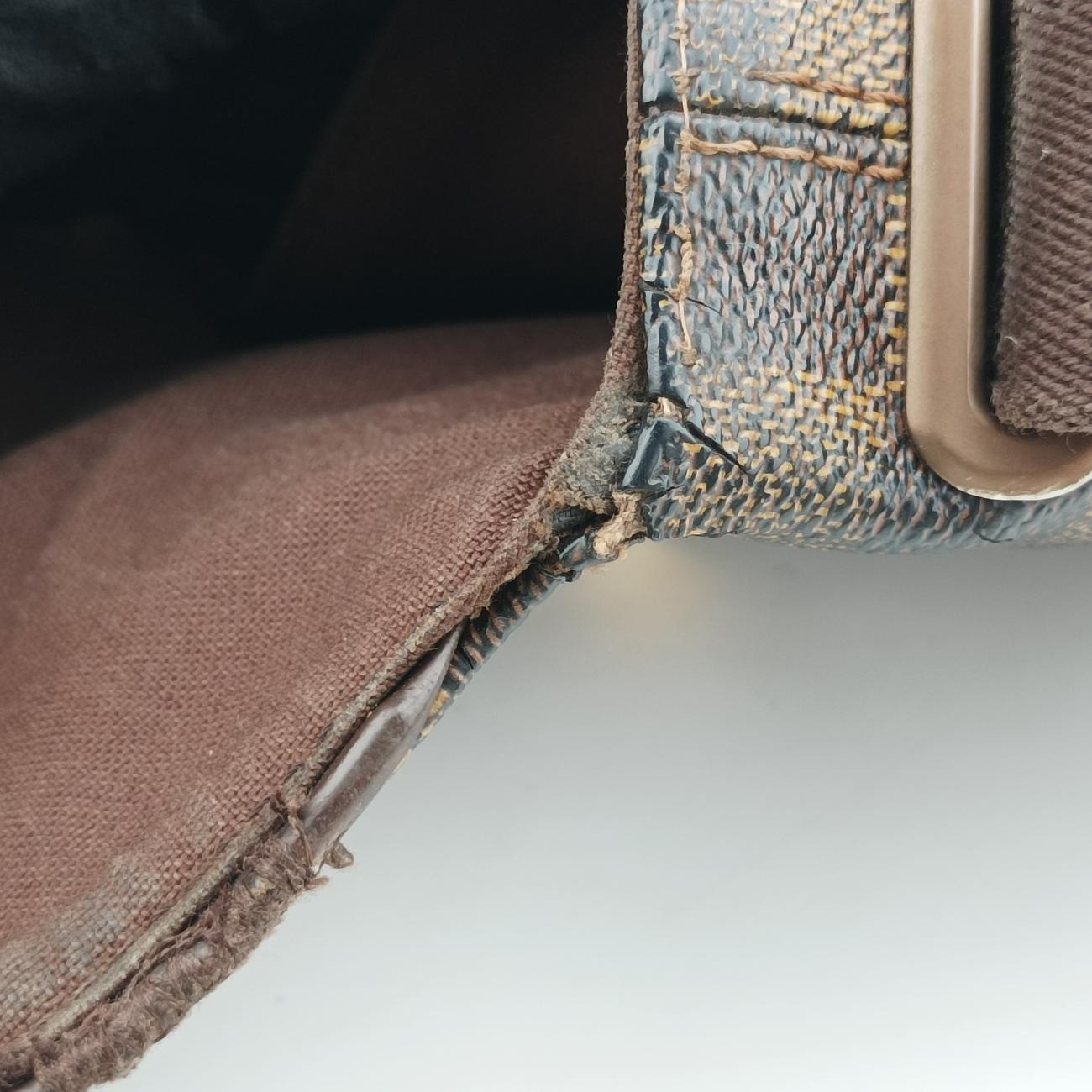 Pre-owned Louis Vuitton BROOKLYN MM EBENE Damier Canvas N51211 shoulderbag | stylenewstar