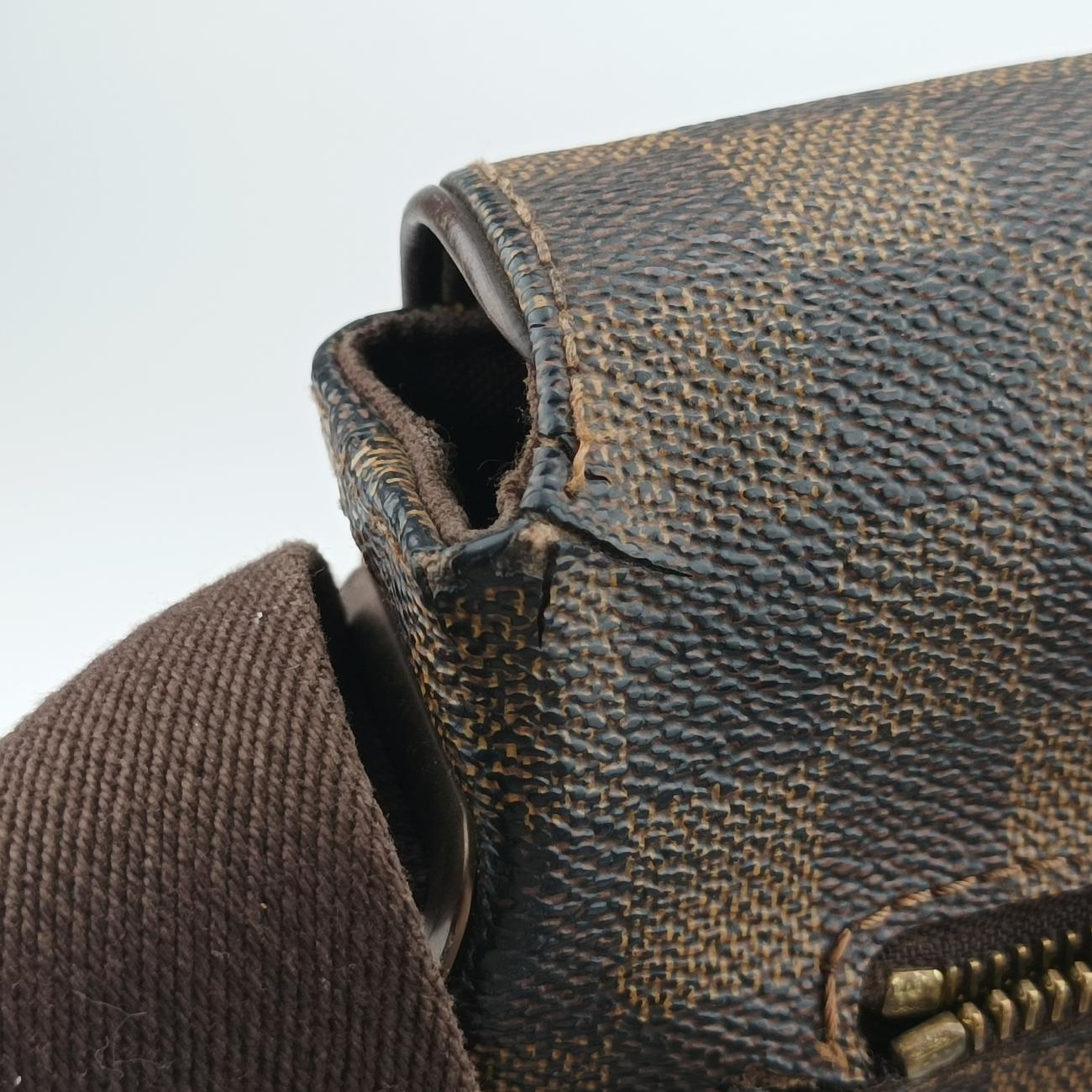 Pre-owned Louis Vuitton BROOKLYN MM EBENE Damier Canvas N51211 shoulderbag | stylenewstar