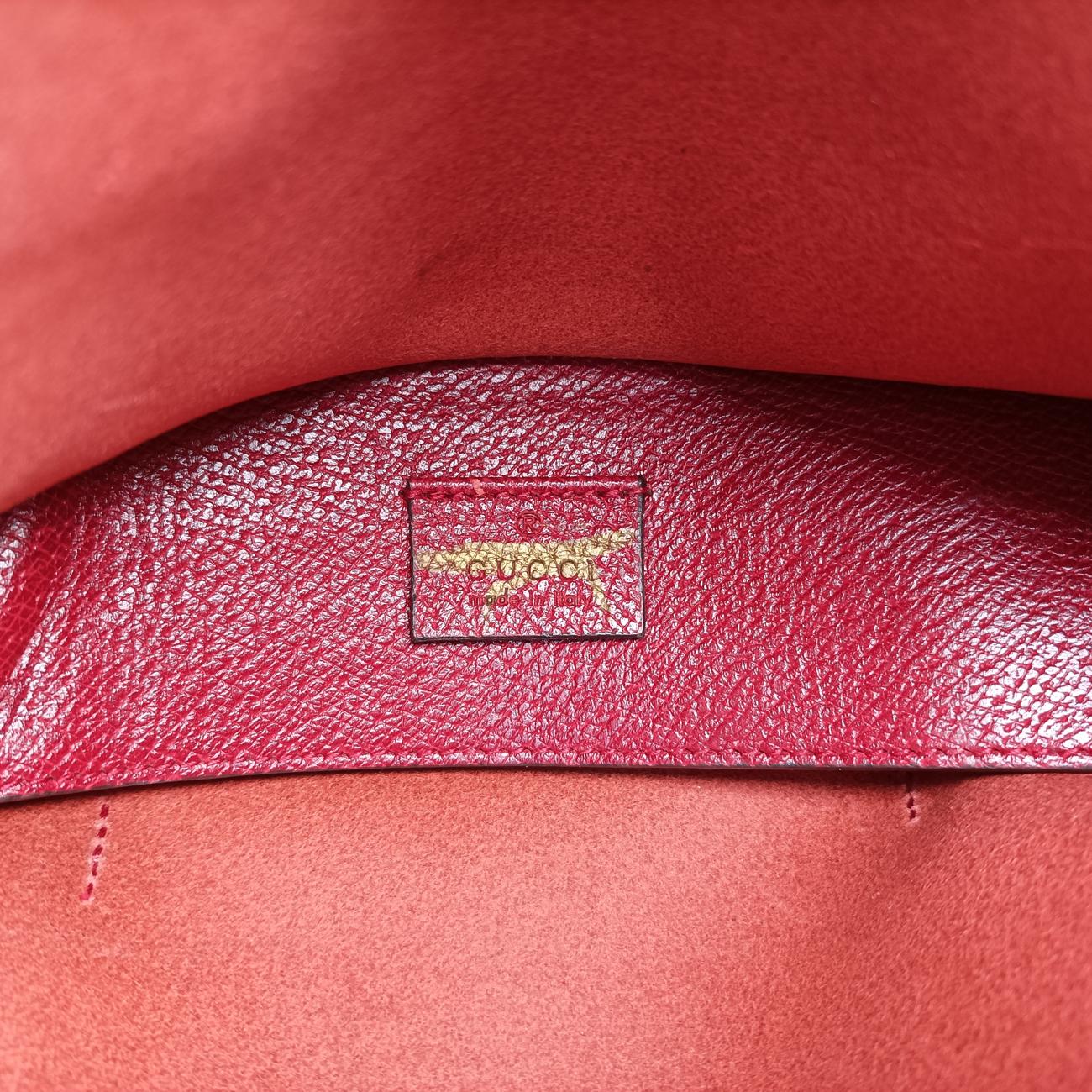 Pre-owned Gucci Bamboo Red Leather 484676 shoulderbag | stylenewstar