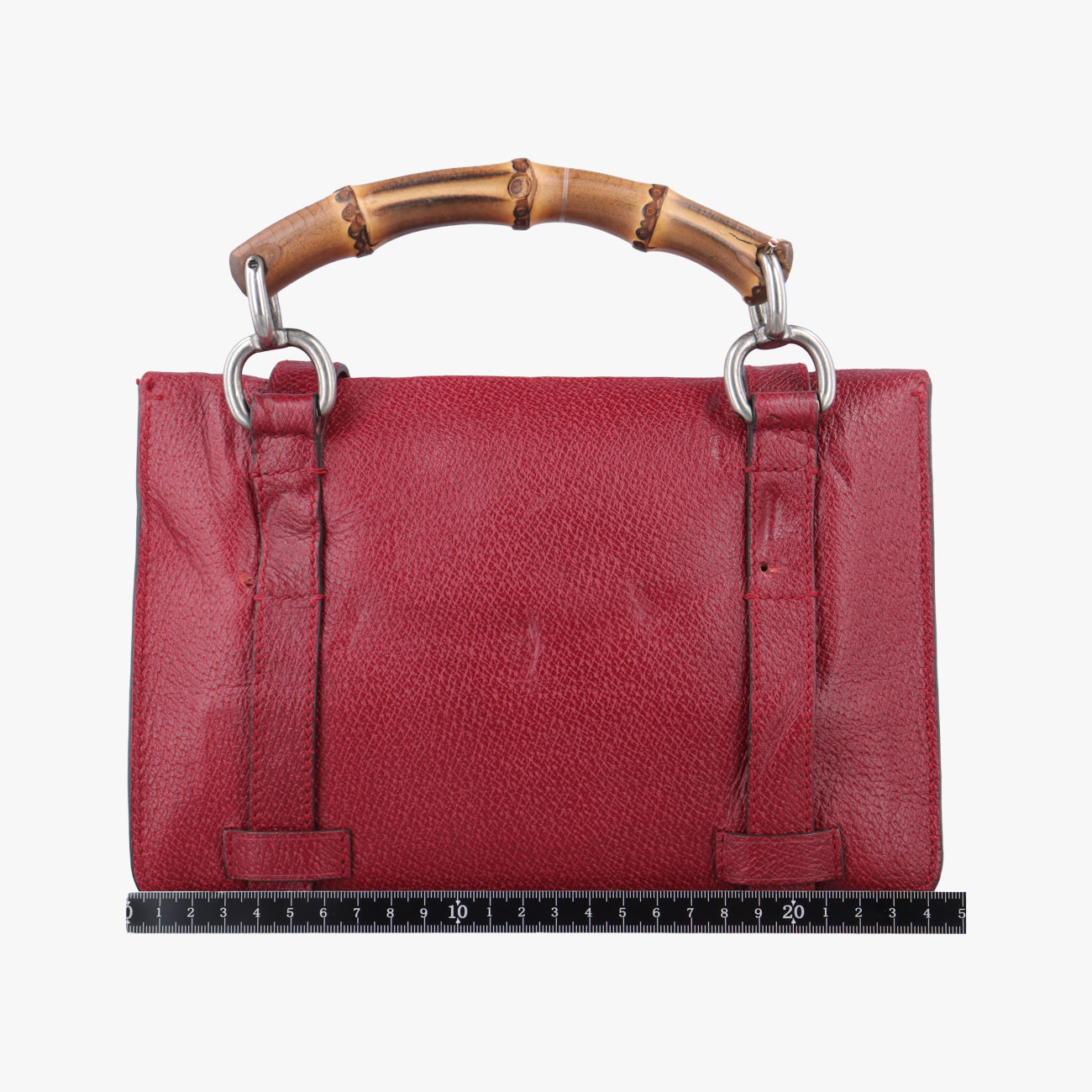 Pre-owned Gucci Bamboo Red Leather 484676 shoulderbag | stylenewstar