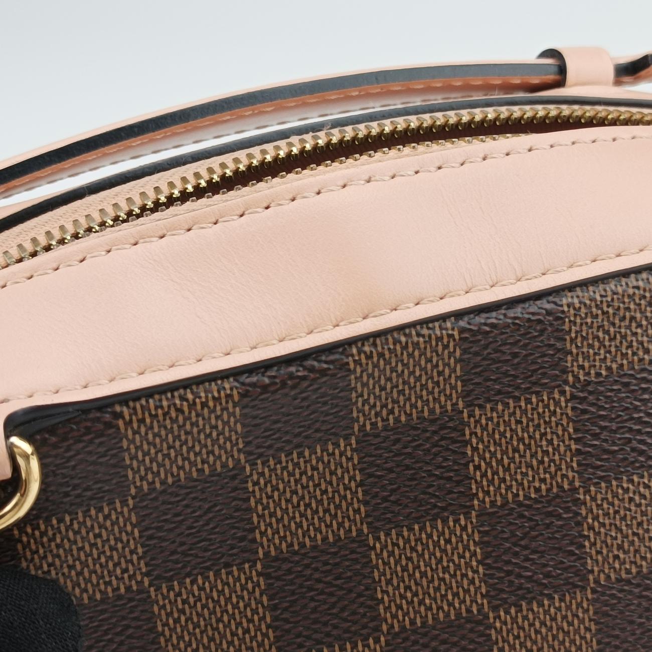 Vintage Louis Vuitton SANTA MONICA EBENE×VENUS Damier Canvas×calf leather N40179 shoulderbag | stylenewstar