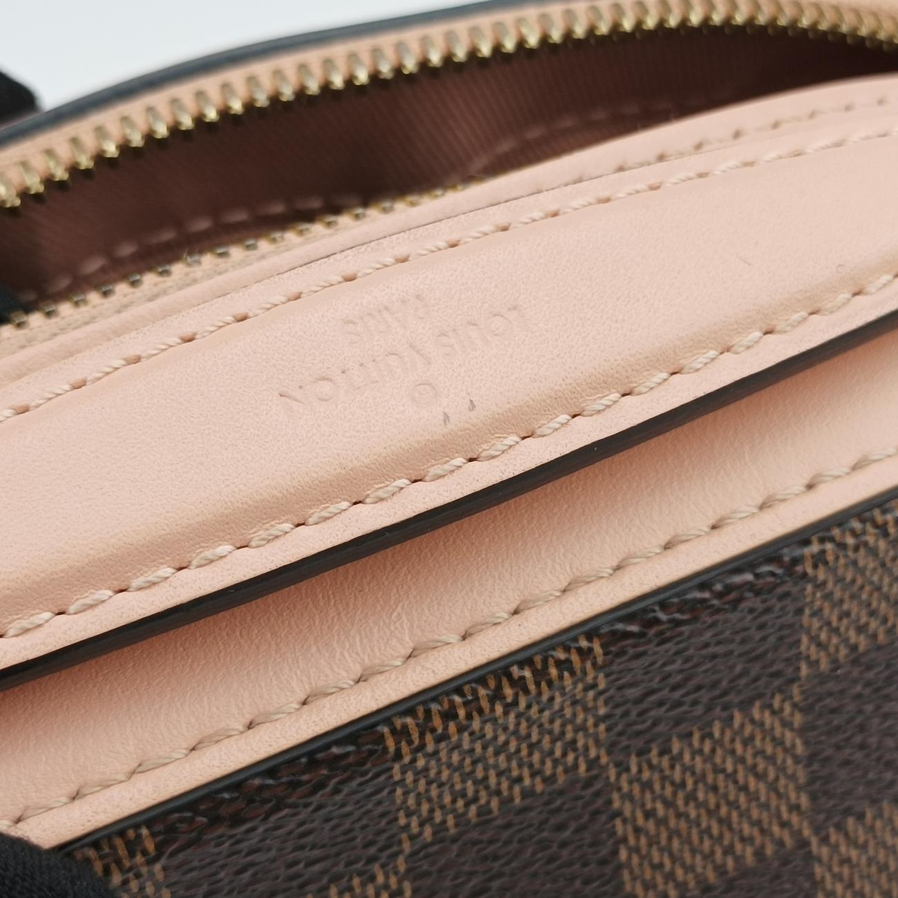 Vintage Louis Vuitton SANTA MONICA EBENE×VENUS Damier Canvas×calf leather N40179 shoulderbag | stylenewstar