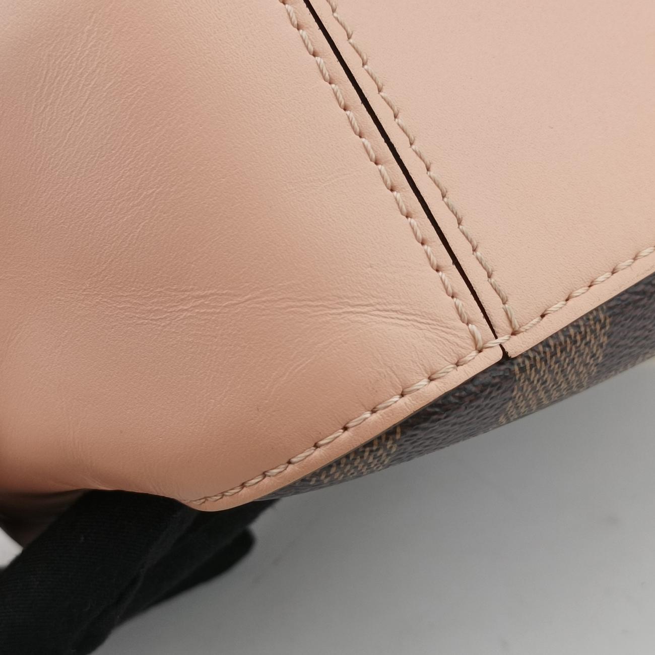 Vintage Louis Vuitton SANTA MONICA EBENE×VENUS Damier Canvas×calf leather N40179 shoulderbag | stylenewstar