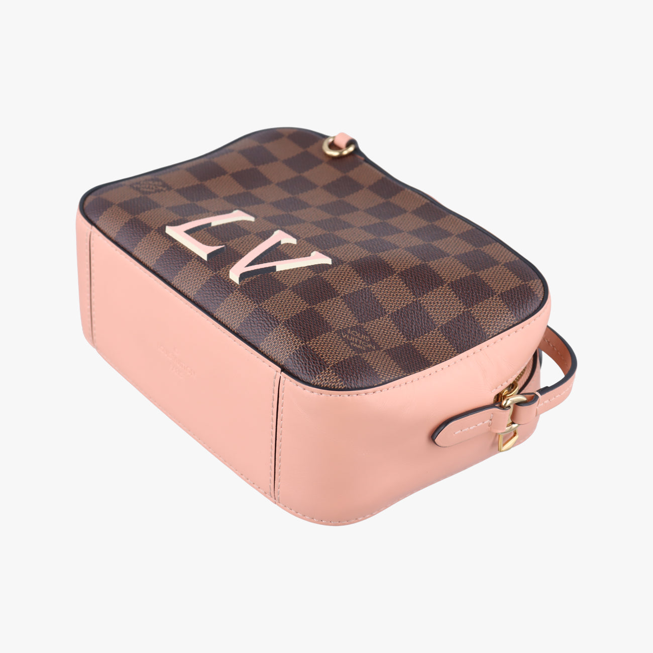 Vintage Louis Vuitton SANTA MONICA EBENE×VENUS Damier Canvas×calf leather N40179 shoulderbag | stylenewstar