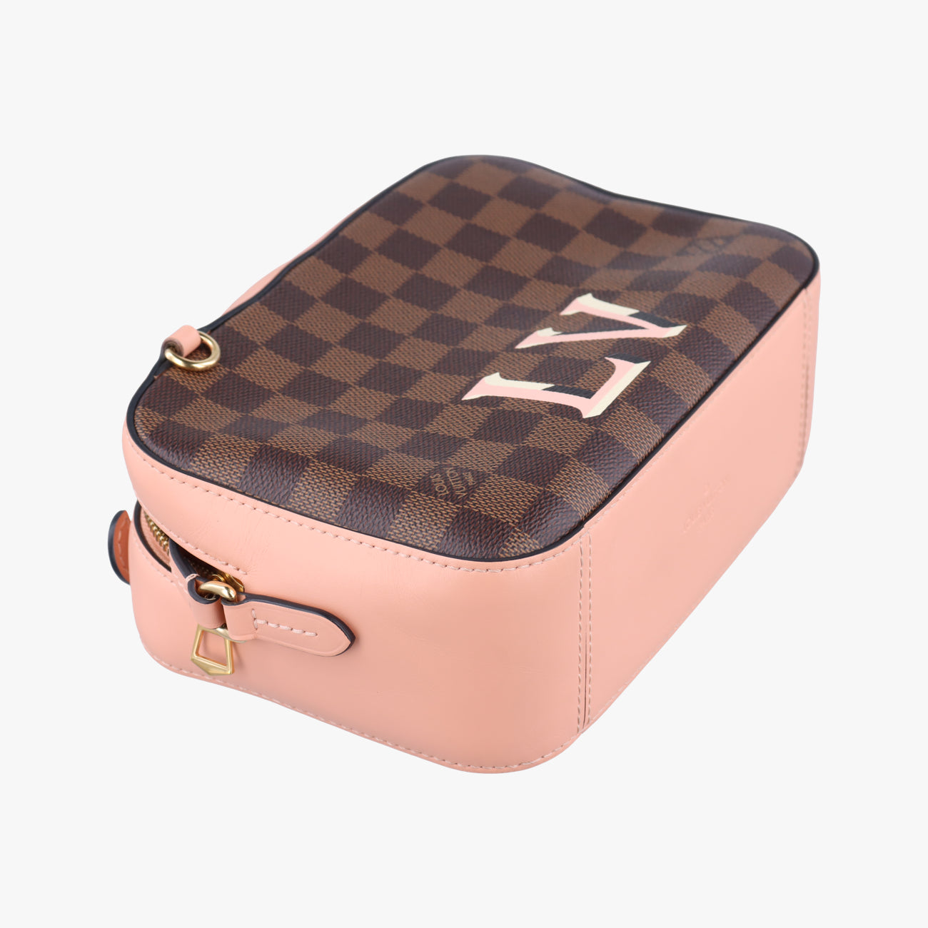 Vintage Louis Vuitton SANTA MONICA EBENE×VENUS Damier Canvas×calf leather N40179 shoulderbag | stylenewstar